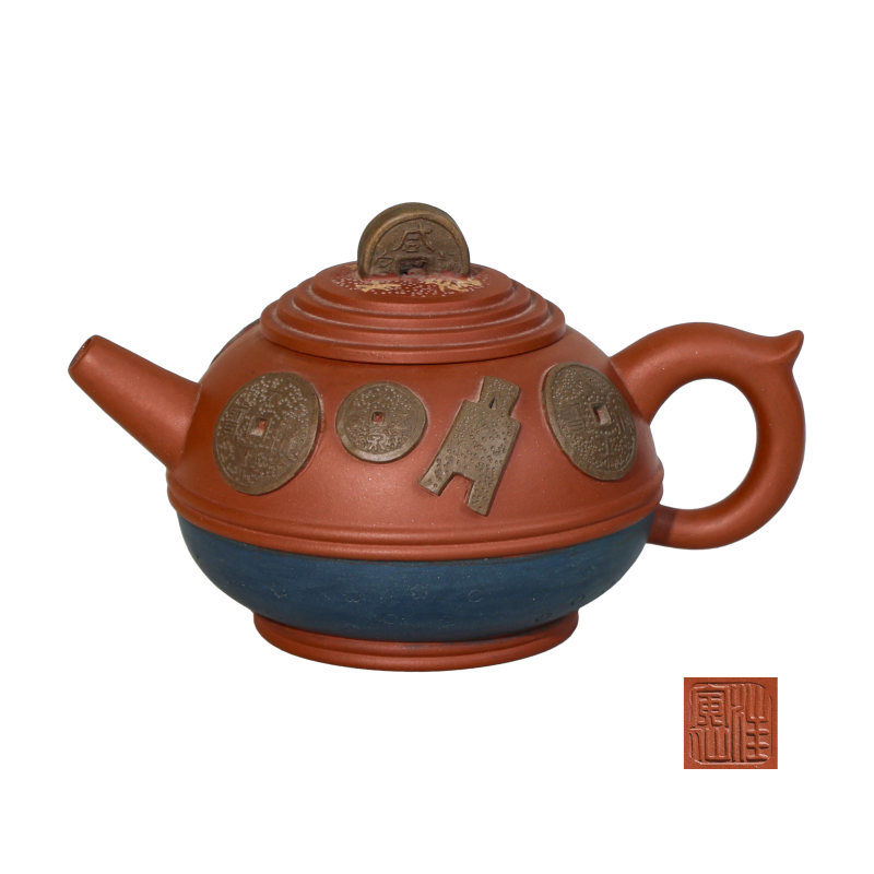 汪寅仙 招财进宝紫砂壶